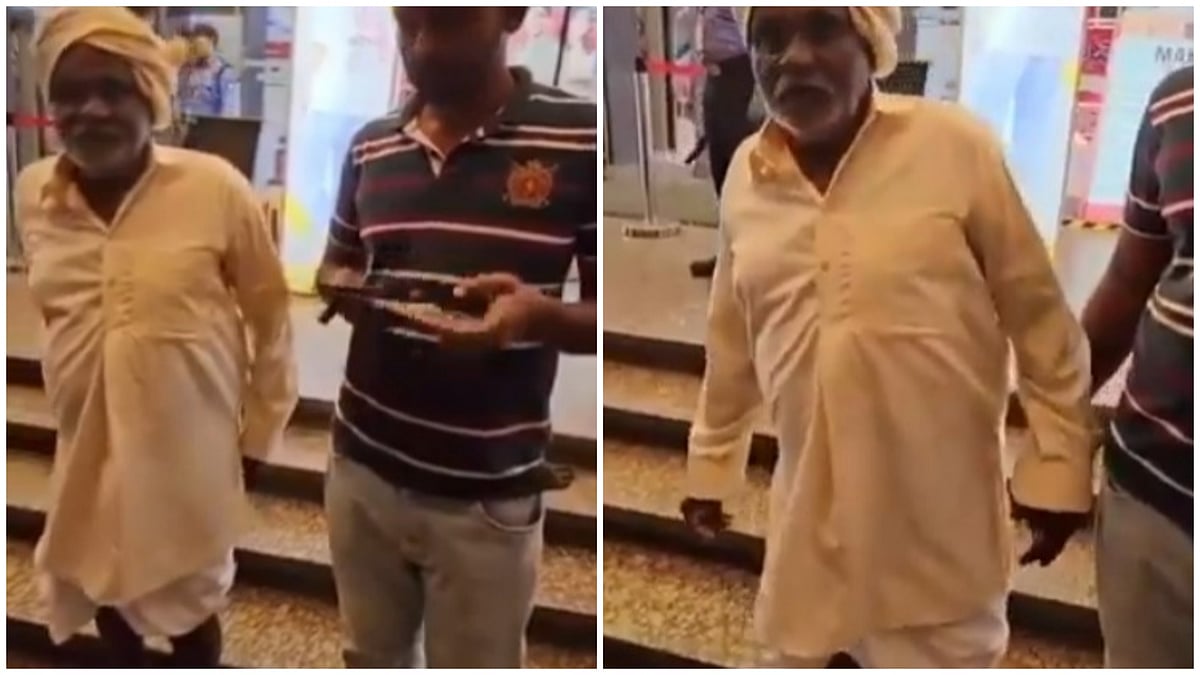 X/N_RamchanderRao
 : Fakeerappa was reportedly wearing white shirt and 'panche' (dhoti), and the security staffer at the mall allegedly told him and his son that he won’t be allowed inside in a 'panche', and asked him to "wear trousers and come."

